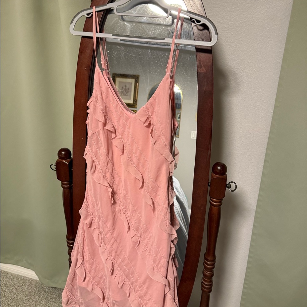 Princess Polly Blush Satin Dress
